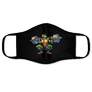 Discover Frog Toad Fitness Barbell Gym Workout Training Face Masks