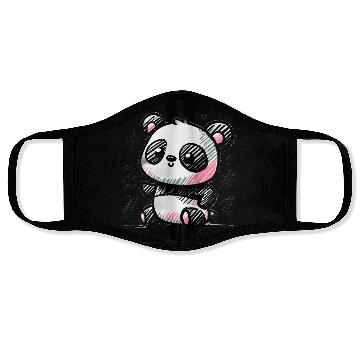 Discover Panda doodle Face Masks