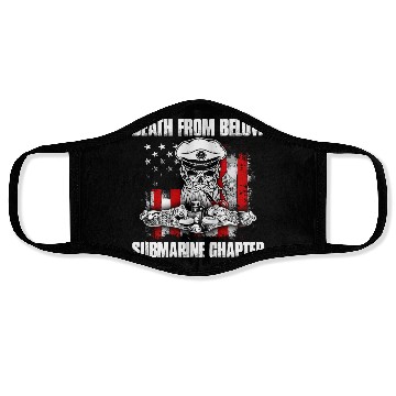 Discover Death From Below Submarine Chapter Patriotic Face Masks