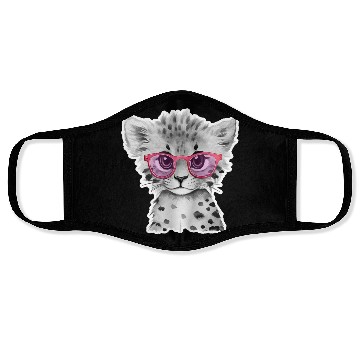 Discover cheetah Animals with Glasses Face Masks