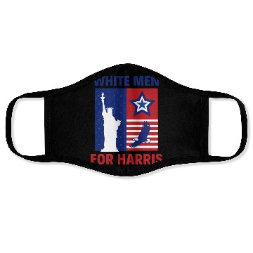 Discover White Men Dudes for Harris Kamala 2024 Election Face Masks