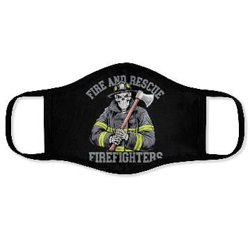 Discover Firefighter - Heroic Fire and Rescue Art Face Masks