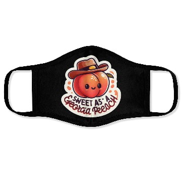 Discover Sweet as a Georgia Peach Sticker Face Masks