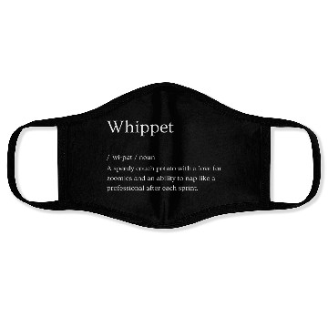 Discover Whippet Definition Art Print Face Masks