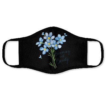 Discover Blue Blossom Beauty “blue flower” Face Masks