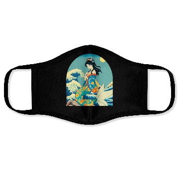 Discover Celestial Siren ukiyo-e style Face Masks