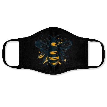 Discover Honey Bee Insect Art 1 Face Masks