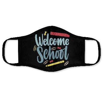 Discover Welcome Back to School - Simple & Stylish Design Face Masks