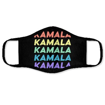 Discover Kamala Harris Election 2024 Rainbow Typography Face Masks