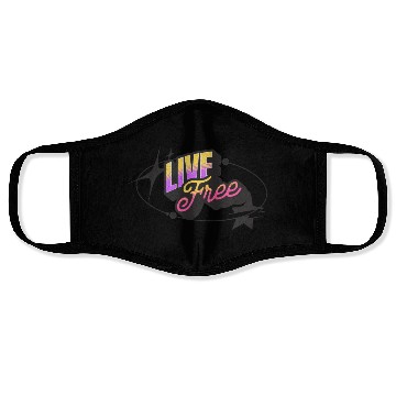 Discover Live Free - Vibrant Y2K Streetwear Face Masks