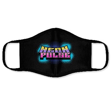 Discover Neon Pulse - Vibrant Y2K Streetwear Vibes Face Masks