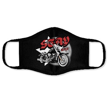 Discover 'Stay Wild' Motorcycle, Star, Moon GD Face Masks