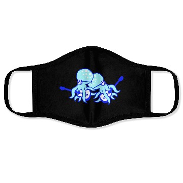Discover Two Cool Octopus Kraken Squid Guitar 2 Band Team Face Masks