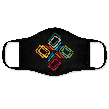 Discover Abstract image with colorful squares Face Masks