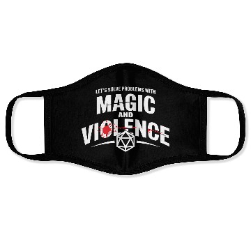 Discover Let's Solve Problems With Magic and Violence Face Masks