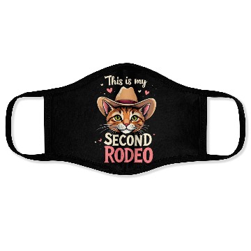 Discover This Is My Second Rodeo Cowboy Cat Face Masks