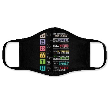 Discover Growth Mindset Positive School Classroom Teacher Face Masks