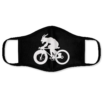 Discover devil on bicycle Face Masks
