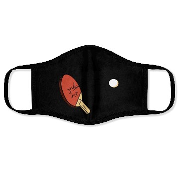 Discover Ping Pong Paddle and Ball Smash Face Masks