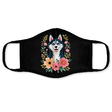 Discover Husky Floral Face Masks
