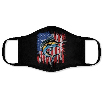Discover Patriotic Marlin Fishing Face Masks