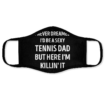 Discover Tennis Dad Funny Dad Joke Face Masks