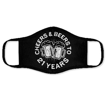 Discover Cheers And Beers To 21 Years 21st Birthday Face Masks