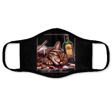 Discover Cat as a person Face Masks