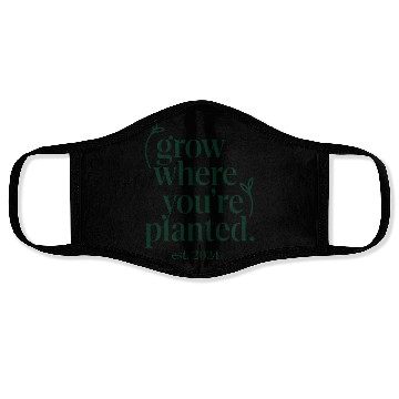 Discover Typography Garden Pun Vegan Inspiration Gift Idea Face Masks