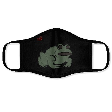 Discover Grumpy Frog Illustration - Funny Animal Art Face Masks