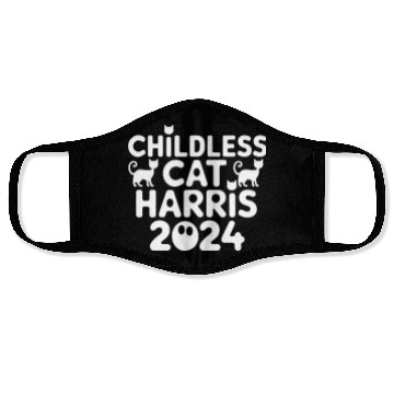 Discover Childless Cat lady Kamala Harris Face Masks