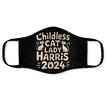 Discover Childless Cat lady Kamala Harris Face Masks