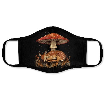 Discover Cottagecore Aesthetic Sleeping Deer Mushroom Witch Face Masks