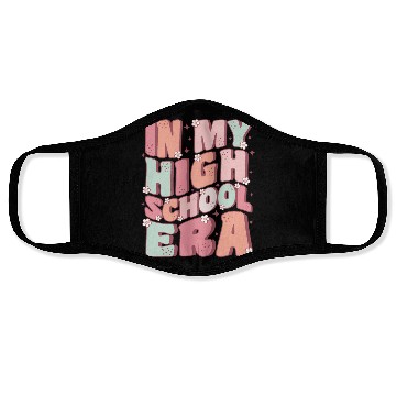 Discover In My High School Era Cute Groovy Back to School Face Masks