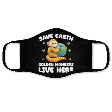 Discover Save The Earth Yellow Monkeys Live Here Earth Face Masks