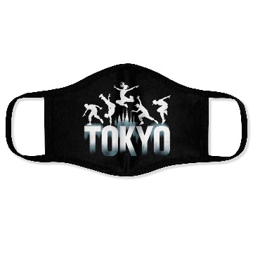Discover Parkour Freerunner Freerunning Tokyo Face Masks