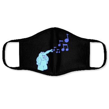 Discover Cute Elephant music nout Toot Trunk Trumpet Comic Face Masks
