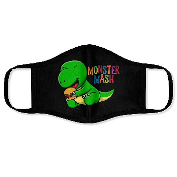 Discover Monster eats hot dog Face Masks