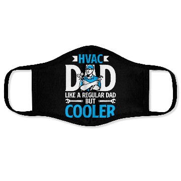 Discover HVAC Dad But Cooler HVAC Technician Fathers Day Face Masks