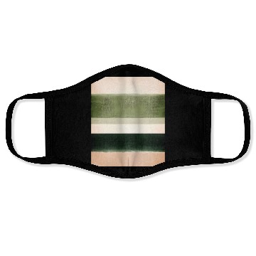 Discover Abstract Green Stripe Design Face Masks