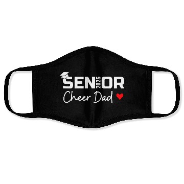 Discover Proud Cheer Dad Of A Class Of 2025 Senior Graduate Face Masks