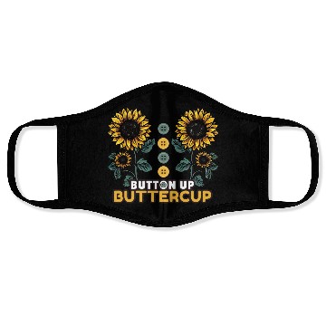 Discover Button Up Buttercup Face Masks