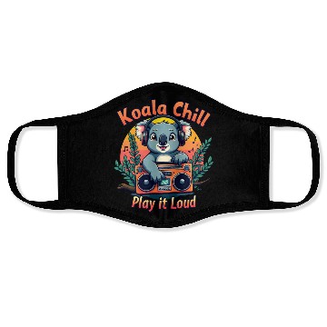 Discover Koala Chill Play It Loud Design Face Masks