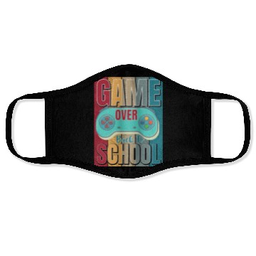 Discover Game Over Back To School Face Masks