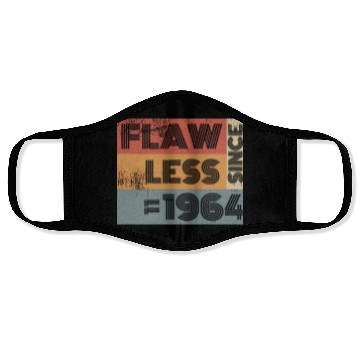 Discover 60th birthday Flawless since 11/1964 Face Masks