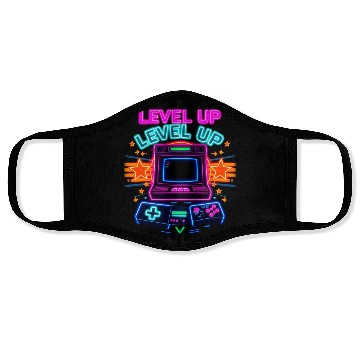Discover Neon Arcade Glory: Level Up Face Masks
