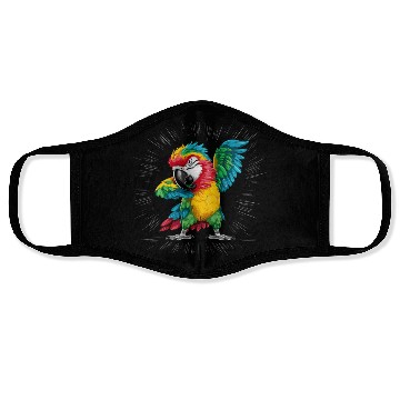 Discover Macaw Parrot for a Bird Lover Animal Lover Face Masks