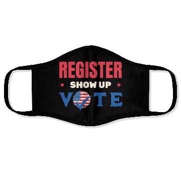Discover Register Show Up Vote Election Voter Registration Face Masks