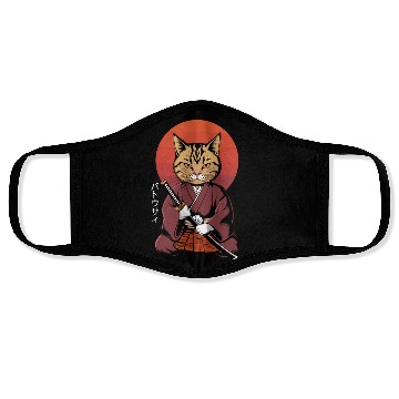 Discover Neko Battousai Samurai Cat Classic Face Masks