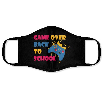 Discover Game Over Back To School Funny Student Face Masks